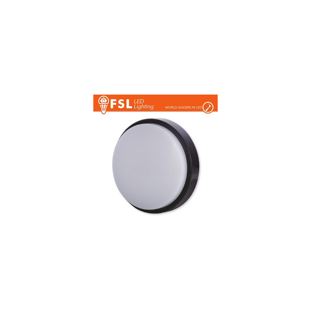 Plafoniera LED ROTONDA NERA 15W 4000K Ø180*55 IP54 