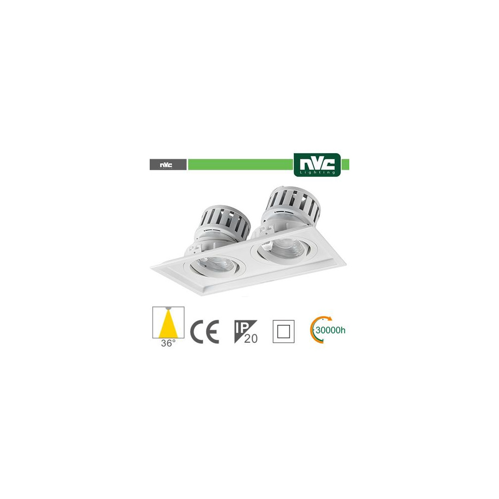 Incasso Multi lampada - 48w(2x24w) 3000k 4270lm 36° PF95