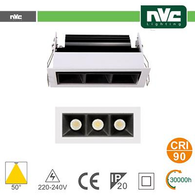 Incasso Multi lampada - 3X3W 530LM 4000K 50° 90CRI