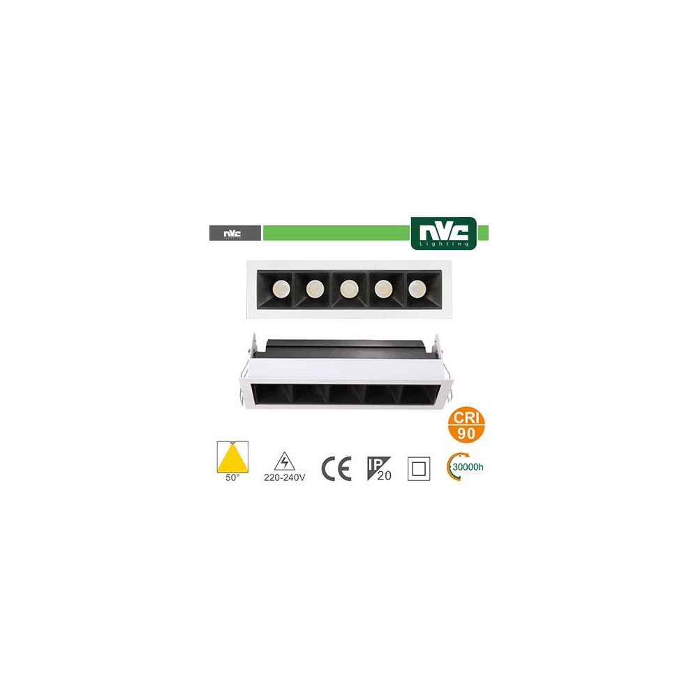 Incasso Multi lampada - 5X3W 970LM 4000K 50° 90CRI