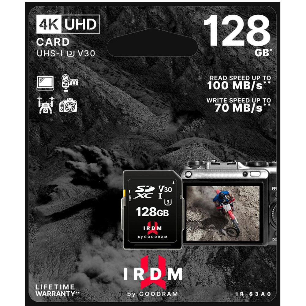 Scheda SD 128GB UHS I U3 Goodram - blister retail