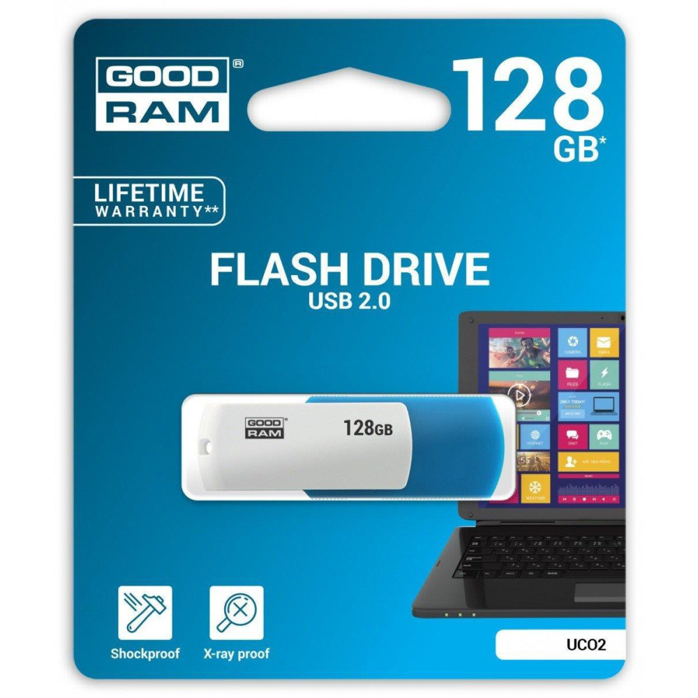 Pendrive GoodRAM 128GB UCO2 MIX USB 2.0 - retail blister