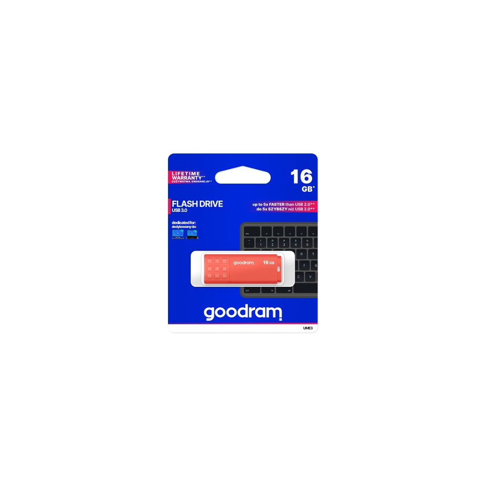 Pendrive GoodRAM 16GB UME3 orange USB 3.0 - retail blister