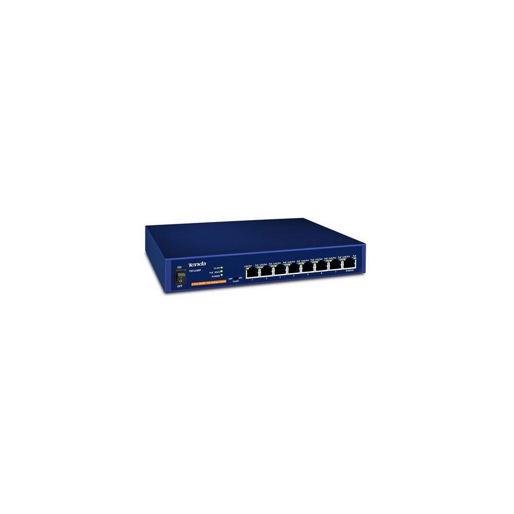 Switch 8 Porte PoE IEEE 802.3af/at TEF1108P staffe rack 123W