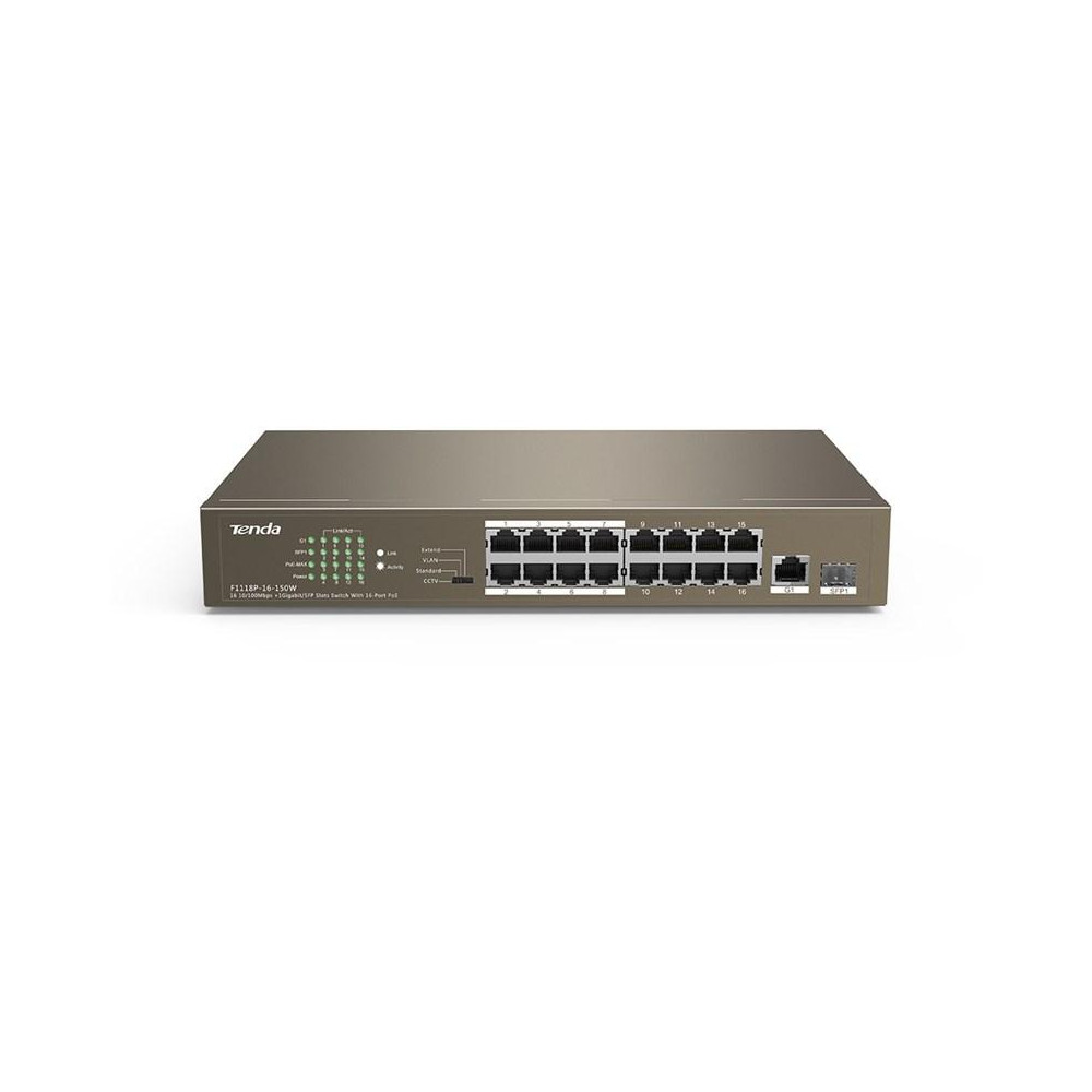 Tenda TEF1118P Switch 16-Ports PoE + 1 GE+1 SFP Unmanaged