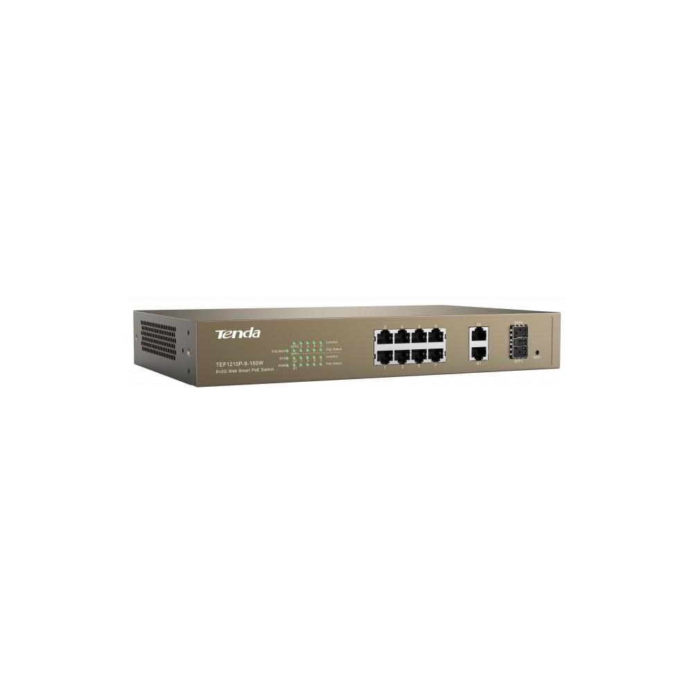 Switch PoE Desktop Smart 8 Porte 10/100Mb+2Gb+2SFP Combo