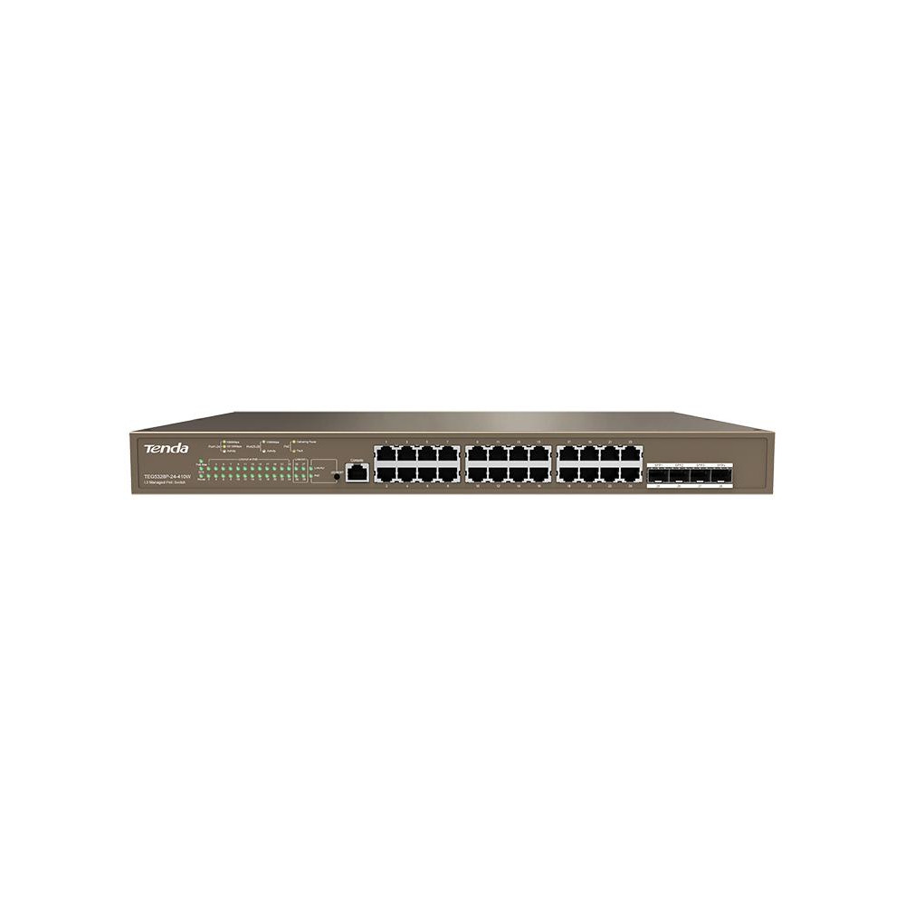 Switch L3 Managed PoE 24 porte Gigabit + 4 SFP 410w