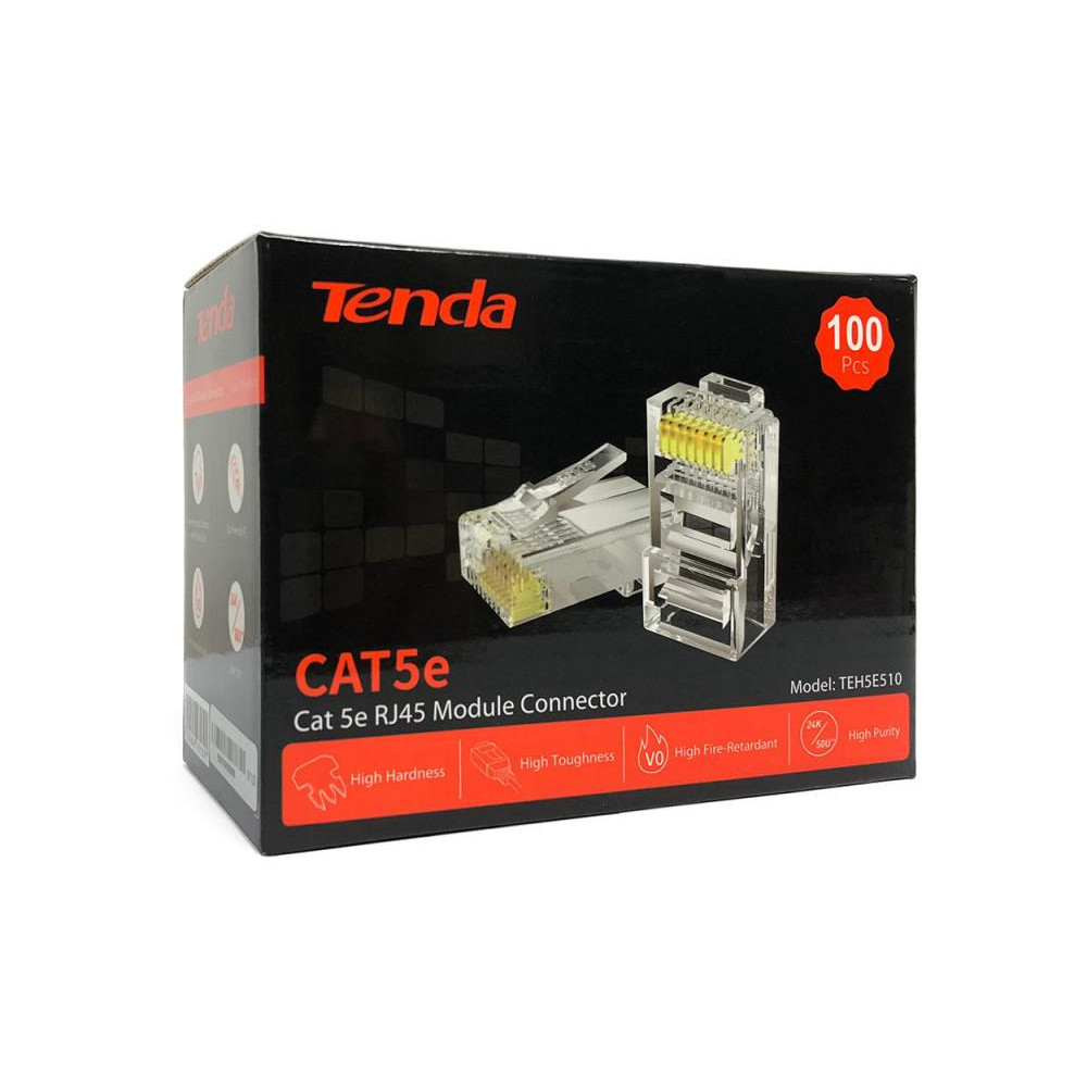 Connettore Cat5e UTP placcato oro 24K 50micron conf. 100 pz