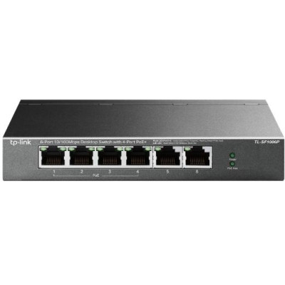 Switch desktop 6 port 10/100Mbps con 4 porte PoE+ TL-SF1006P