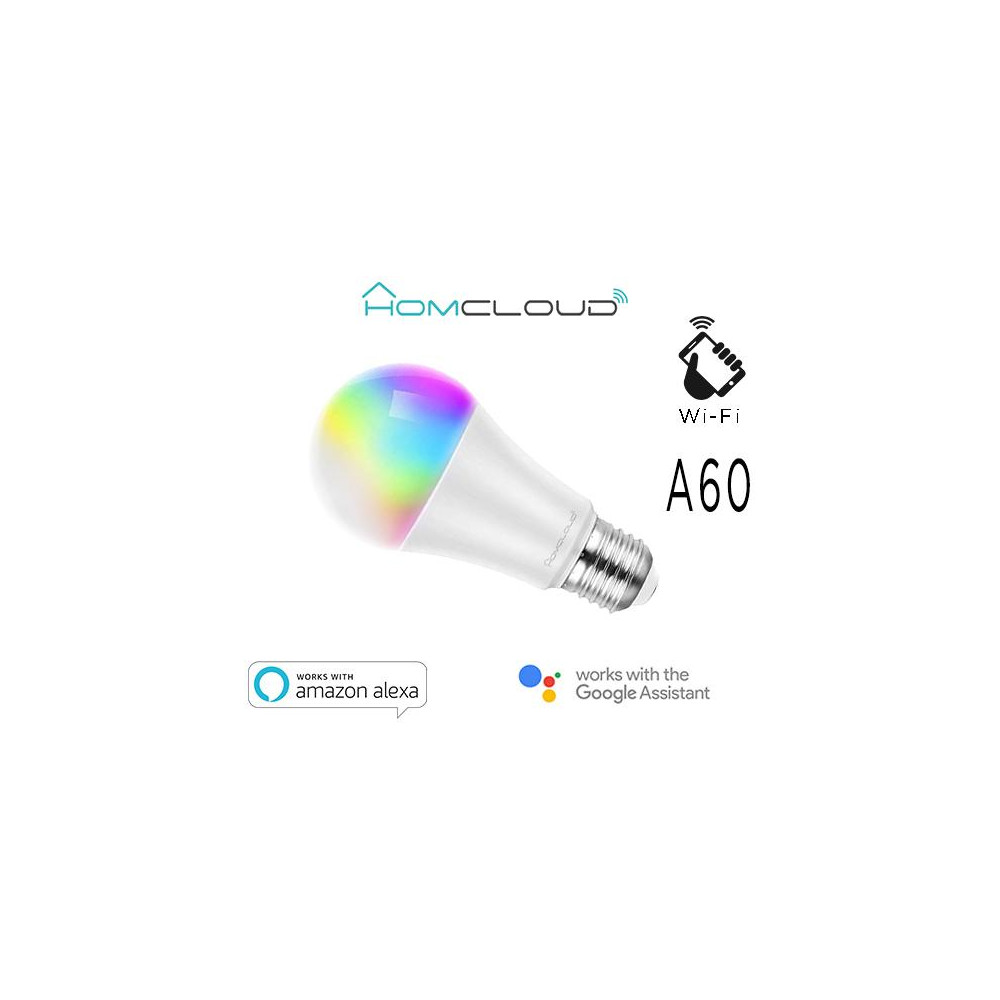 Lampadina Wi-Fi RGB+Bianco caldo E27 A60 dimmerabile