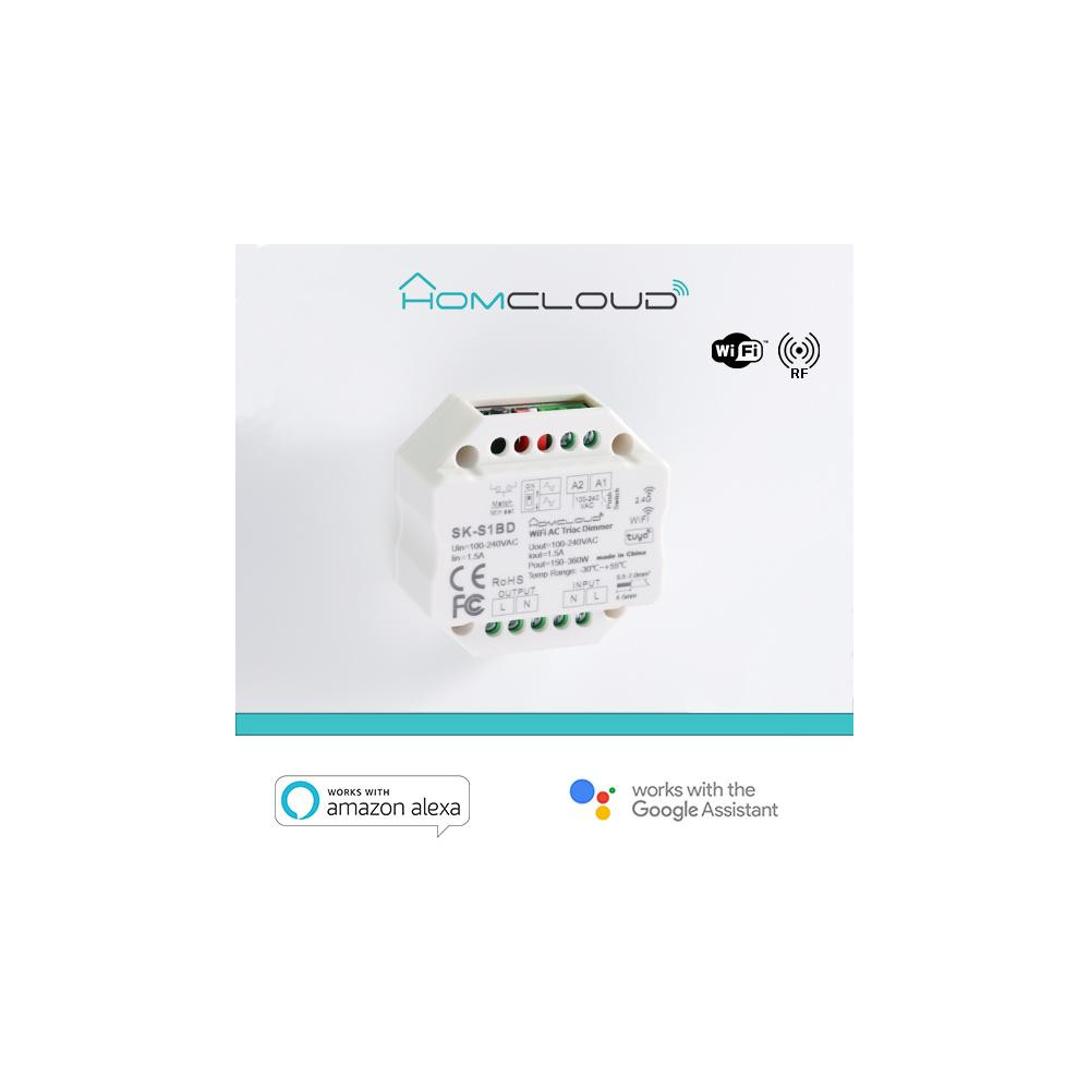 Modulo Smart Dimmer 220V AC Triac 1CHx1.5A Wi-Fi+RF 2.4G