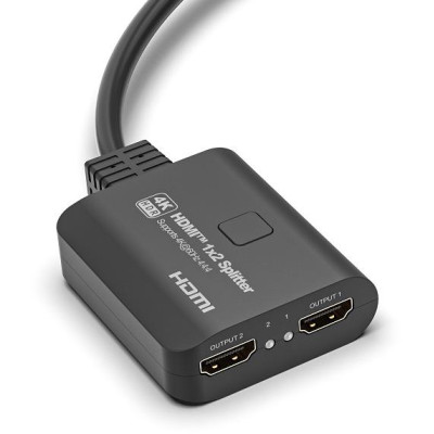 Splitter HDMI 1x2, 18G HDMI 2.0  4K2K@60Hz, con Downscaler 