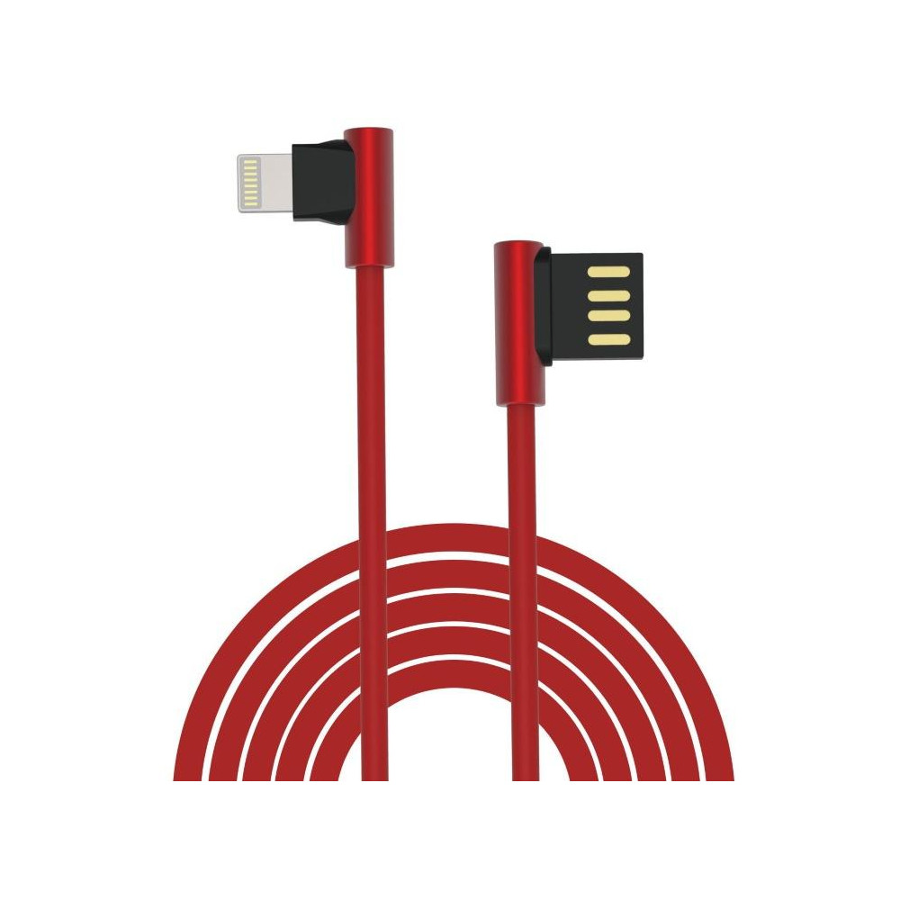 Cavo King USB - Lightning ad angolo 90° Rosso