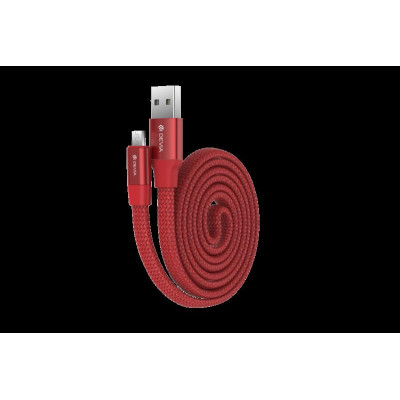 Cavo Piatto in corda Ring Y1 Micro-Usb 80cm Rosso