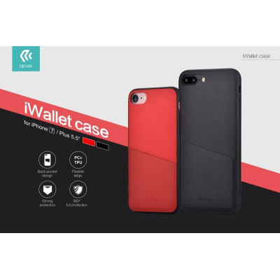 Cover Devia iWallet con Tasca per iPhone 7 & 8 Nera