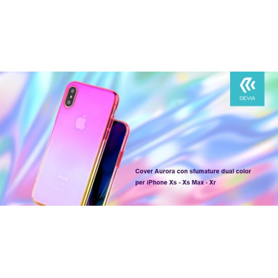 Cover Aurora dual color Porpora e Rosa per iPhone Xr 6.1