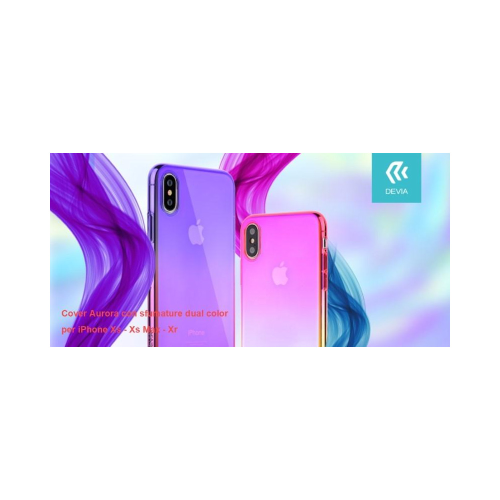 Cover Aurora dual color Viola e Rosa per iPhone Xs Max 6.5