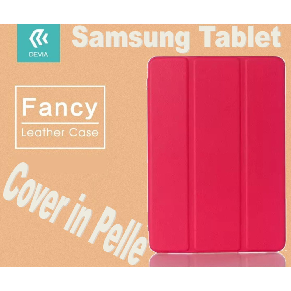 Custodia in pelle per Tablet Samsung TabS2 8.0 T715 Rossa