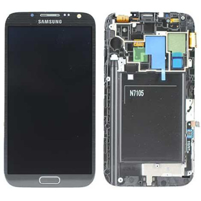 LCD + TOUCH ORIGINALE PER GALAXY NOTE2 LTE (N7105) GRIGIO