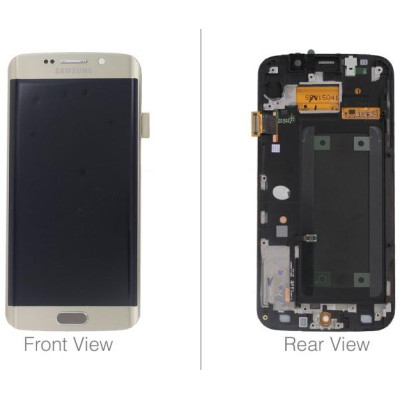 LCD + TOUCH ORIGINALE PER GALAXY S6 EDGE GOLD GH97-17162C