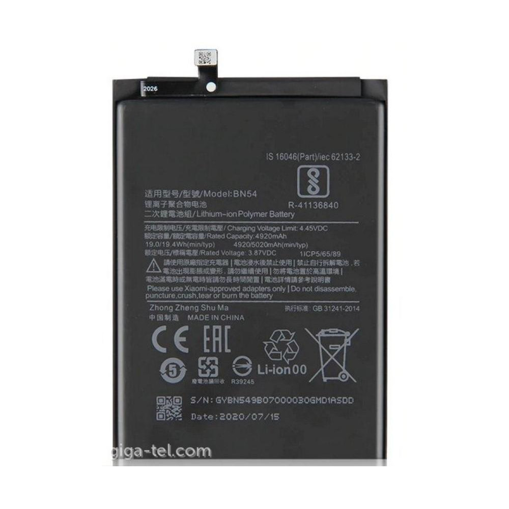 Batteria Xiaomi BN54 Redmi Note 9 - Redmi 9 460200003P1G