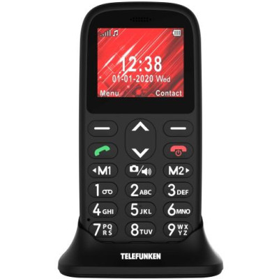 Telefono Telefunken S410 Senior GSM 2G Nero Monoblocco