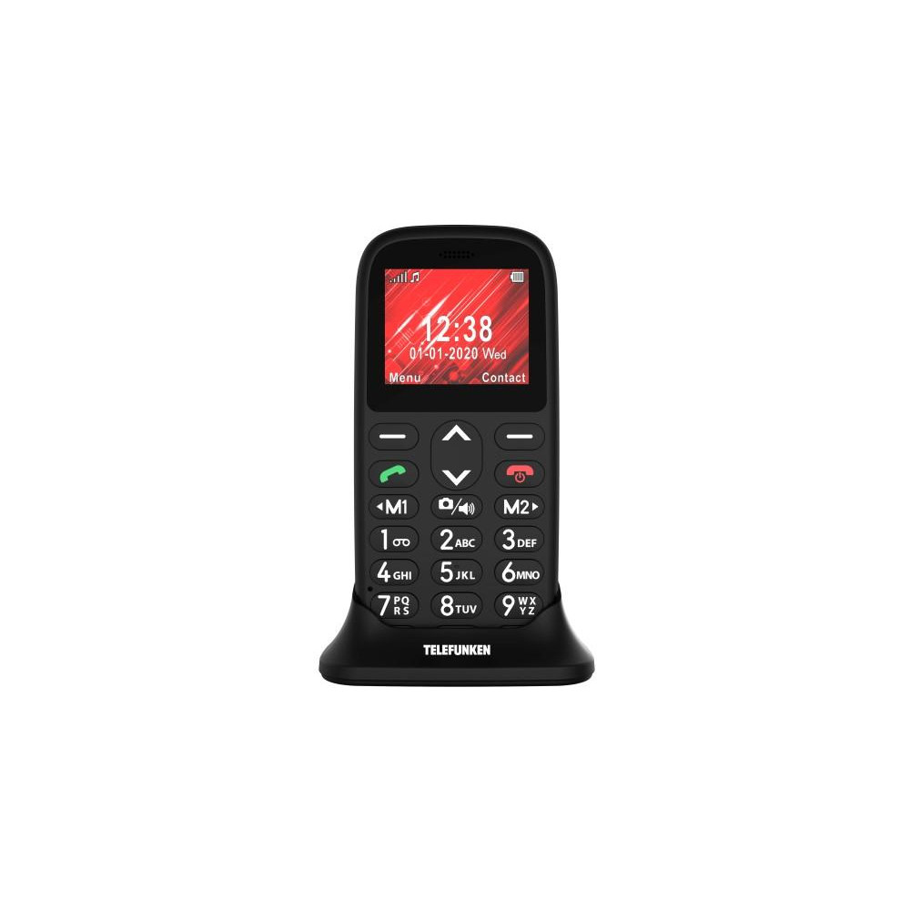 Telefono Telefunken S410 Senior GSM 2G Nero Monoblocco