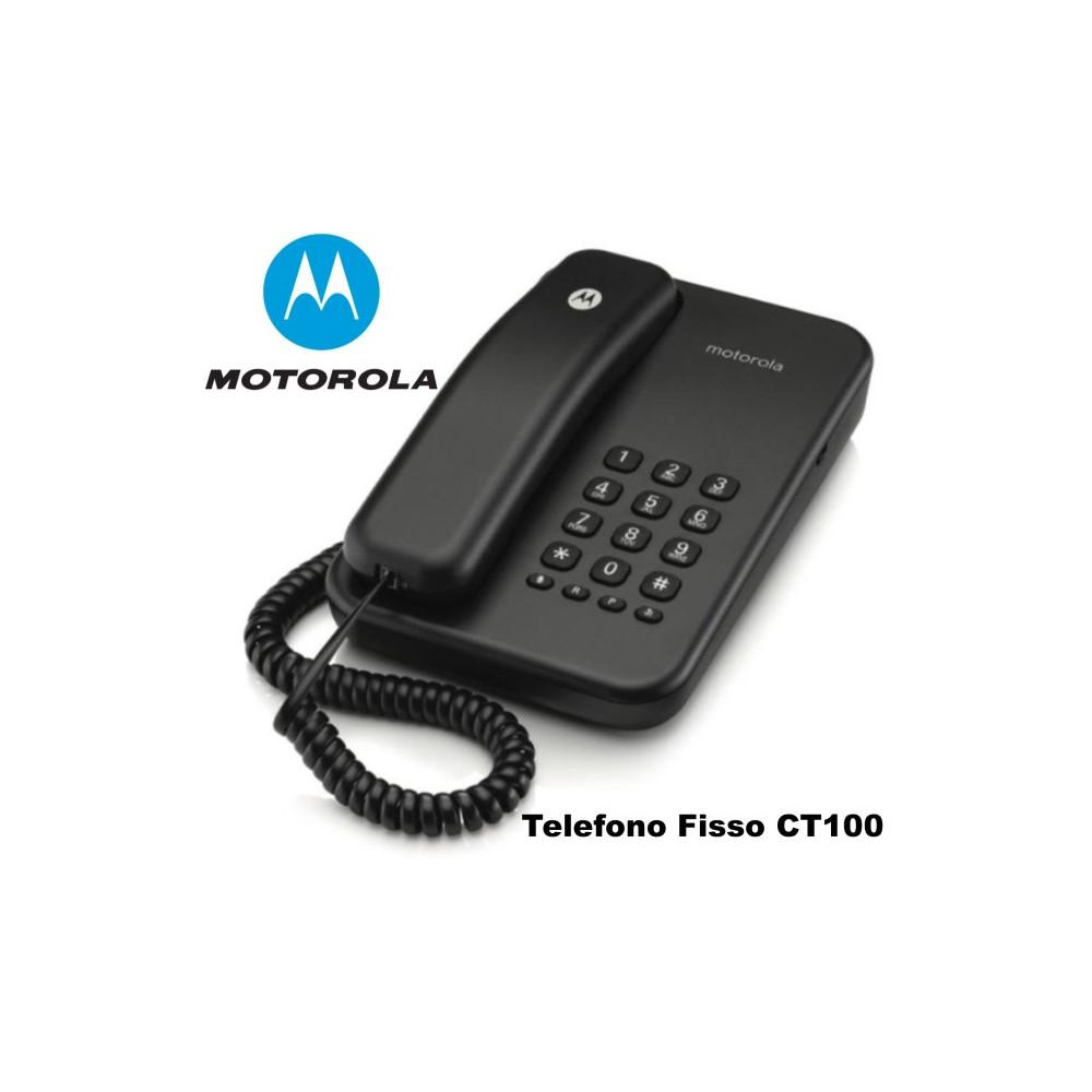 TELEFONO FISSO CT100 MOTOROLA NERO