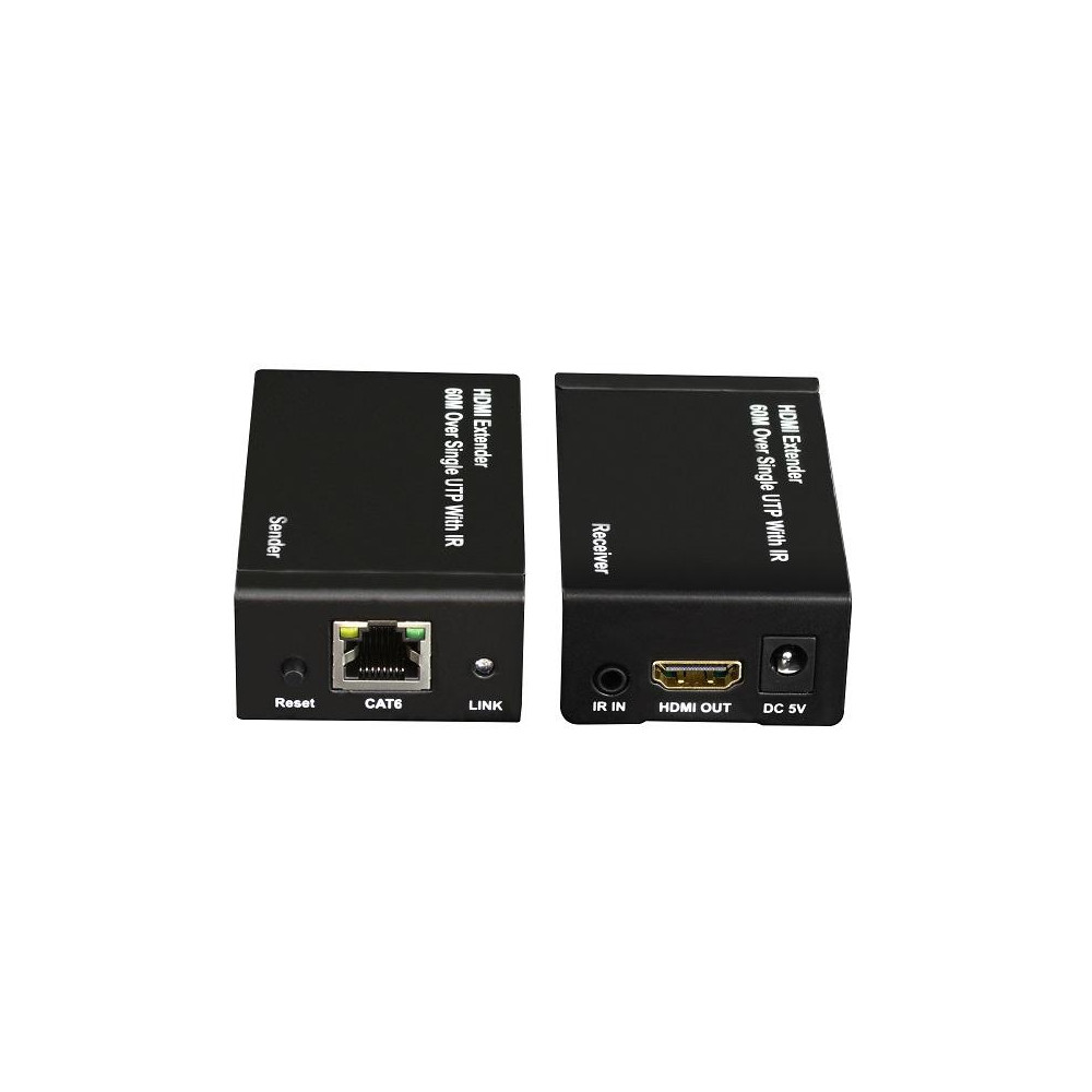 HDMI Extender by Single Cat5e/6 (60M) with IR and POC