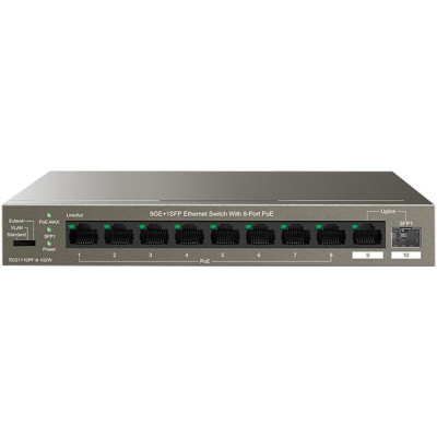 Switch Ethernet 9 porte GE+1SFP con 8-Port PoE 102w